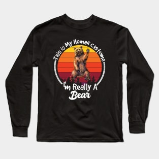 this is my human costume i'm really a bear vintage Long Sleeve T-Shirt